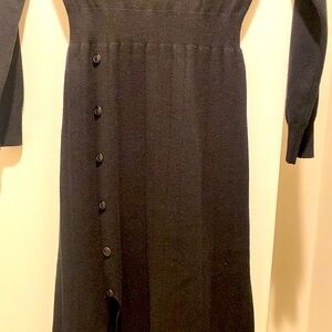 Black Turtleneck Knit Dress